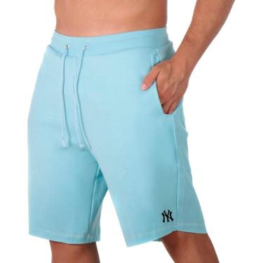 Imagem de Bermuda Moletinho Short Calçao Masculino Estampa New York Cordão Ajustavel Com Bolsos Academia-Masculino
