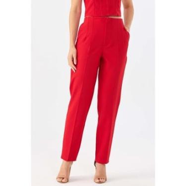 Imagem de Calça PKS Alfaiataria Social Vermelha-Feminino