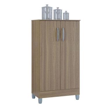 Imagem de Armário Multiuso 2 Portas Pequeno Castanho - Poquema