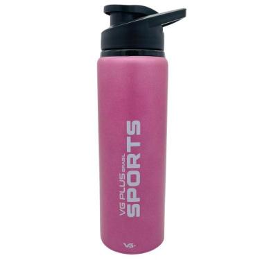 Imagem de Garrafinha Squeeze Alumínio Brilhante com Trava 750ml Academia VG+, Ro