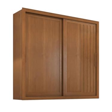 Imagem de Guarda Roupas Casal Ripado 2 Portas de Correr 4 Gavetas Trianon Zanzini madeirado