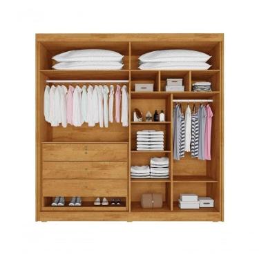 Imagem de Guarda Roupa Solteiro 4 Portas 3 Gavetas - Nantes Europa