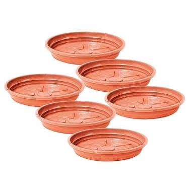 Imagem de Kit 6 Prato De Vaso e Planta Coletor de Agua 23cm X 3cm De Plástico Reciclado N04 Supor...