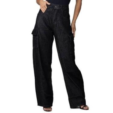 Imagem de Calça Jeans Sawary Balloon - 282606 - Black 44-Feminino