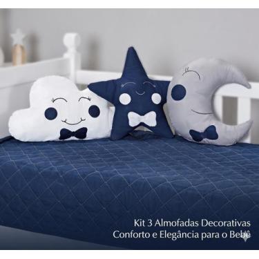 Imagem de Kit 3 Almofadas Bebê Decorativa Divertida para Quarto de Criança - Cor