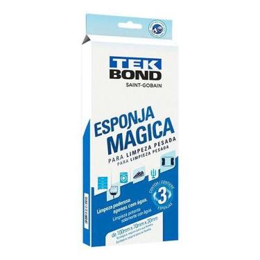 Imagem de Esponja para Limpeza Esponja Mágica Remove Manchas e Sujeiras Kit 3 Unidades Tekbond Universo do Lar