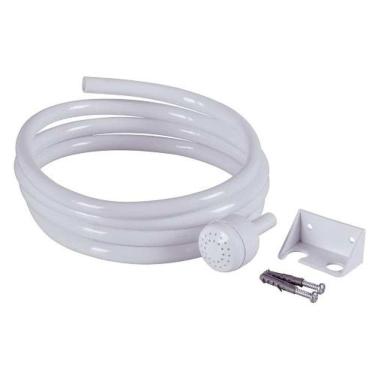 Imagem de Conjunto Mangueira e Chuveirinho Branco com Suporte e Kit de Fixação Astra