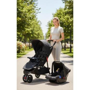 Imagem de Travel System Carrinho Bebê Conforto Reclinável Preto - Congratulation