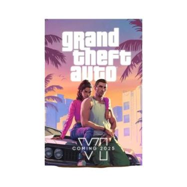 Imagem de Pôster De Arte De Parede Grand Theft Auto VI Para Sala De Jogos, Pintu