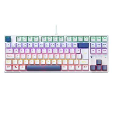 Imagem de Teclado Mecânico Gamer Machenike K500B-B87, Switch Brown, Abnt, Azul -