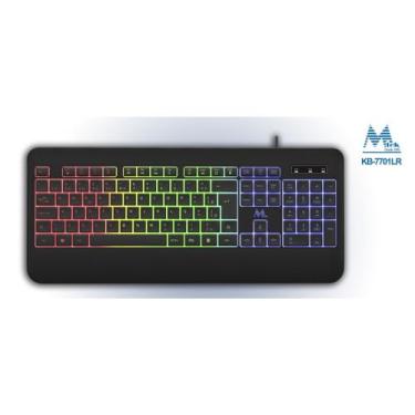 Imagem de Teclado Mtek KB-7701LR USB Gaming Rainbow Esp Pret