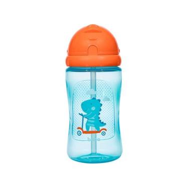Imagem de Garrafa Buba Dinossauro Patinete Azul 12m+ Canudo Retrátil 340ml, 400m