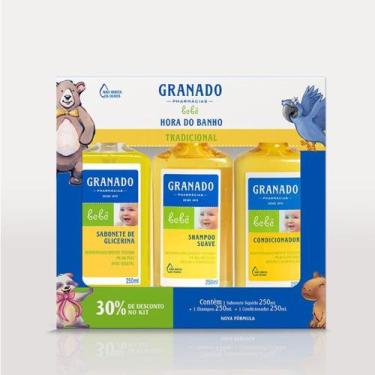 Imagem de Kit Bebê Tradicional Sabonete Líquido, Shampoo e Condicionador Granado
