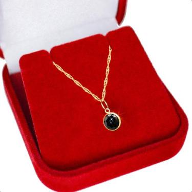 Imagem de Cordão Feminino em Ouro 18k 750 50cm Ponto De Luz Zircônia 6mm - B2BAG