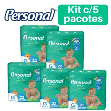 Imagem de Fralda Personal tamanho G kit com 5 pacotes jumbo - Santher