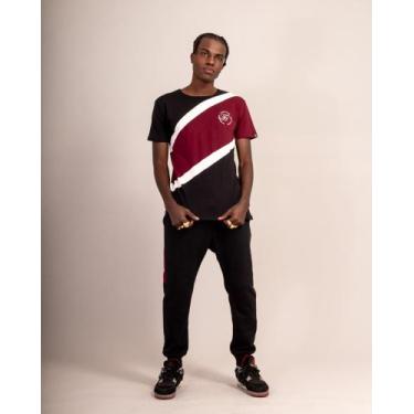 Imagem de Camiseta Oversized Tracks  Wine/Black/Cream -  The Hope, P