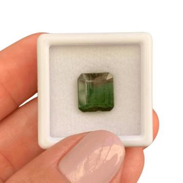 Imagem de Turmalina Bicolor Baguete Retangular 4,75ct - ENE2ESE