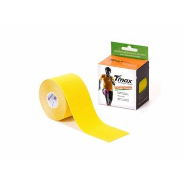 Imagem de Bandagem Neuromuscular Elástica Adesiva - 5m X 5cm, Amarelo - Tmax