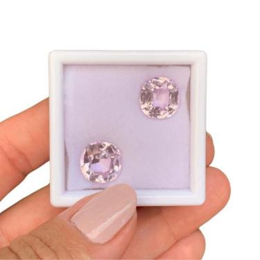 Imagem de Kunzita Antique Cushion Antique Par 13,96ct - SP GEMAS