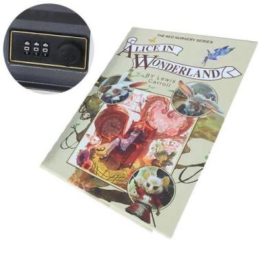Imagem de Cofre Oculto Estilo Livro Clássico Em Metal Para Armazenamento De Moed