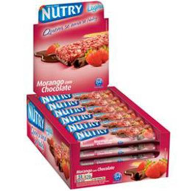 Imagem de Barra Cereal Nutry Light Morango Chocolate Com 24 unidades