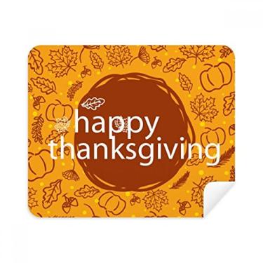 Imagem de Pano de limpeza Happy Thanksgiving Ilustration Pattern Cleaner, 2 peças, tecido de camurça