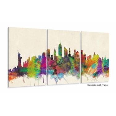Imagem de Quadro Nova York Decorativo Colorful Em Tecido 120x60