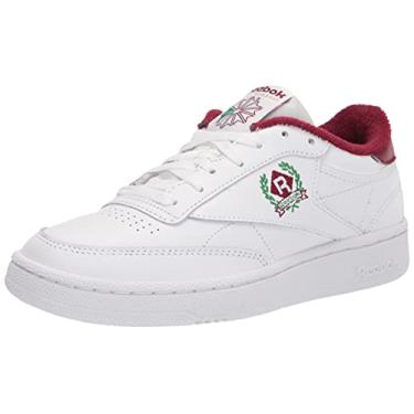 Imagem de Reebok Tênis masculino Club C 85, Ftwr Branco/Ftwr Branco/Borgonha Clássico, 40