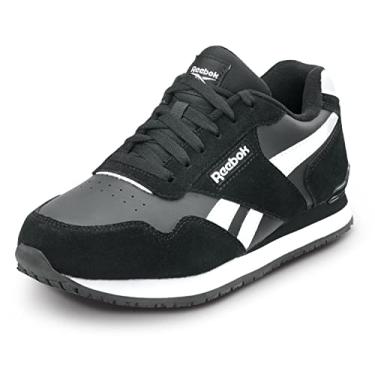 Imagem de Reebok Work Harman, Men's, Black/White, Retro Jogger Style, Slip-Resistant, EH, Soft Toe Work Shoe (9.5 M)