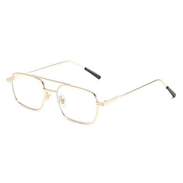 Imagem de Óculos de Sol Masculino Feminino Retro SteamPunk Estilo Armação de Metal Lente Colorida Óculos de Sol Moda Óculos Gafas Sol Mujer Uv400, C9 Transparente, Tamanho Único