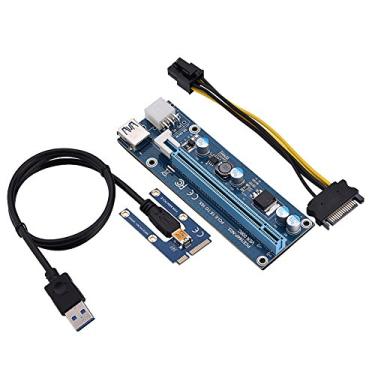 Imagem de Richer-R Extensor Pci-e Express, Mini PCI-E para PCI Express16x Extender Riser Adaptador com cabo de alimentação SATA para mineração de placa de vídeo
