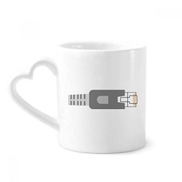 Imagem de Plugue Padrão Circuito Diagrama Caneca Café Cerâmica Copos Copo Coração Vidro