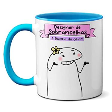 Imagem de Caneca Designer De Sobrancelhas A Rainha Do Olhar Presente (Azul)