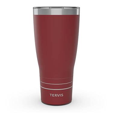 Imagem de Tervis Copo de viagem Traveler revestido em pó de aço inoxidável com parede tripla mantém as bebidas frias e quentes, 850 ml, Foxberry Red