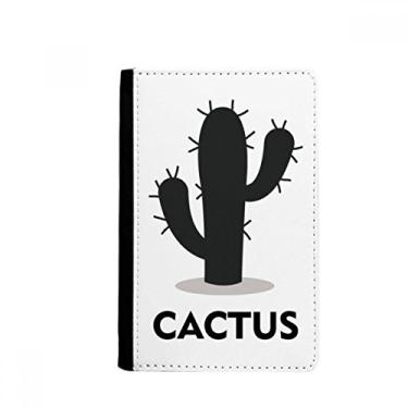 Imagem de Porta-passaporte com desenho de suculentas e planta de cacto verde, porta-cartões Notecase Burse