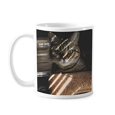 Imagem de Caneca de foto de rai gato de animal caneca de cerâmica café porcelana louça