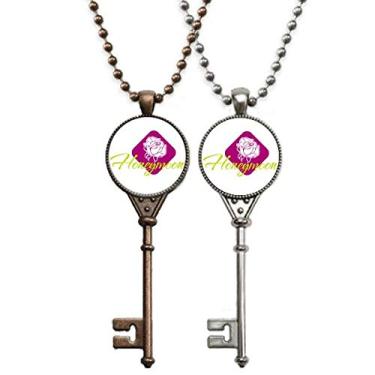 Imagem de OFFbb-USA Rose Love Sweet Moon Art Deco Presente Fashion Chaveiro Pingente Joias Decoração de Casal