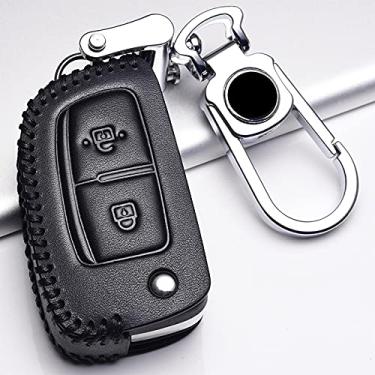 Imagem de SELIYA Capa de chave de carro de couro, adequada para Nissan X-Trail Juke Qashqai Micra Pulsar 2014 2015 2016 2017 2018 chave de proteção, RZ, 2, K, B