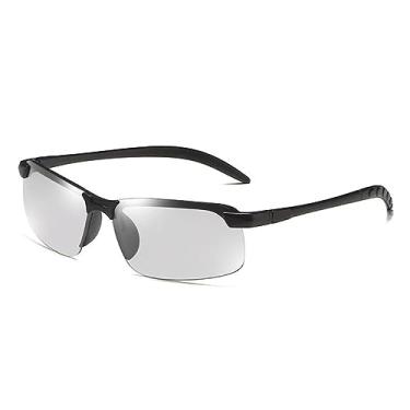 Imagem de Óculos Fotocromático Escurece No Sol Esportivo Polarizado (Preto)