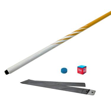 Imagem de Taco de Sinuca Inteiro Espiral Branco Tacos Brasil