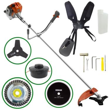 Imagem de Roçadeira Multifuncional Tekna 52cc RL520AC-TK Com Kit de Faca 80 Dentes + Escova de Corte P/ Pedras, Pavers e Calçadas