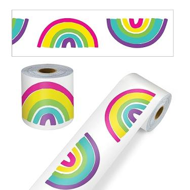 Imagem de Carson Dellosa Kind Vibes bordas de quadro de avisos arco-íris, 1 rolo de acabamento boho para quadro branco, cortiça e cartaz, festa, decorações de primavera e decoração de sala de aula