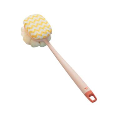 Imagem de FOYTOKI Escova Dupla Face Esponjas Para Limpeza Tomar Banho De Volta Escova De Corpo De Banho Escova De Esponja De Banho Bucha Manuseada Escova De Chuveiro Almofada Traseira Abdômen Lidar