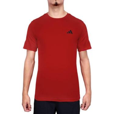 Imagem de Camiseta Adidas Treino Essentials Base Logo Vermelho