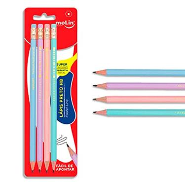 Imagem de Molin Lápis Preto Pastel Line - Blister com 4 Unidades