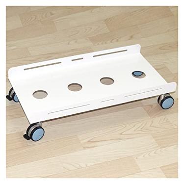 Imagem de Suporte de CPU Suporte grande móvel Suporte de PC Mainframe, carrinho de CPU com rodas de rodízio de bloqueio Adequado para a maioria dos PCs, prateleira de proteção de capa de CPU Suporte de torre de PC (Cor: Dourado, Tamanho: XL)