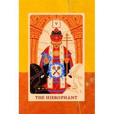 Imagem de The Hierophant Tarot Card Notebook: (Tarot Card Notebooks) 6”x9” size , 110 blank pages - The Hierophant Tarot Card Journal, Sketchbook, Diary
