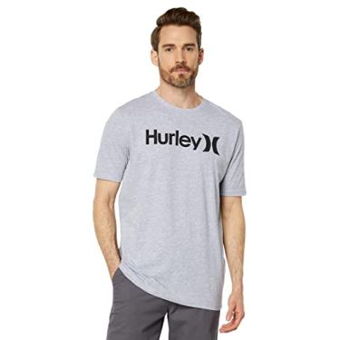 Imagem de Hurley MTS0035030H070M One & Only Camiseta de manga curta sólida cinza cinza escuro 2 MD cinza escuro M