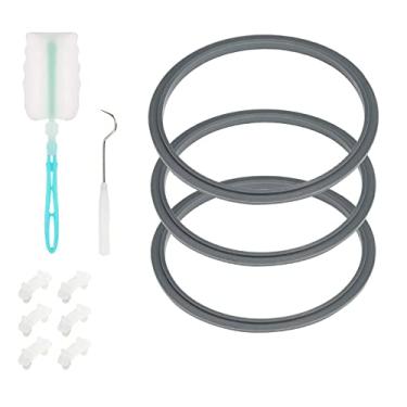 Imagem de Peças de substituição da junta do liquidificador, substituição do anel em O de borracha para liquidificador Nutribullet Série 900W e 600W, substituição de juntas para lâmina Nutribullet incluindo amortecedor (10 peças)