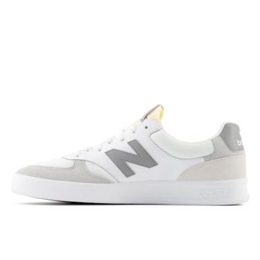 Imagem de New Balance Tênis masculino CT300 V3 Court, Branco/cinza ardósia/0, 6 Wide